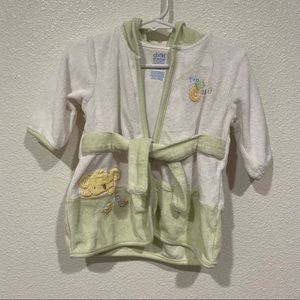kids carter’s white & green bathrobe